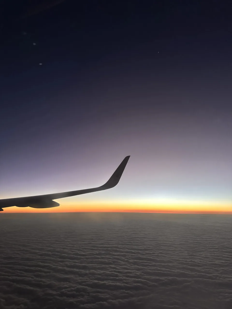 Sunset on the plane